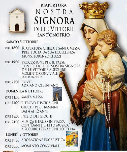 FESTA DI NOSTRA SIGNORA DELLE VITTORIE - SANT'ONOFRIO di Campli(TE)