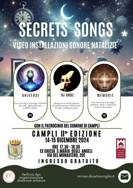 II edizione SECRETS SONG - VIDEO ISTALLAZIONI SONORE NATALIZIE