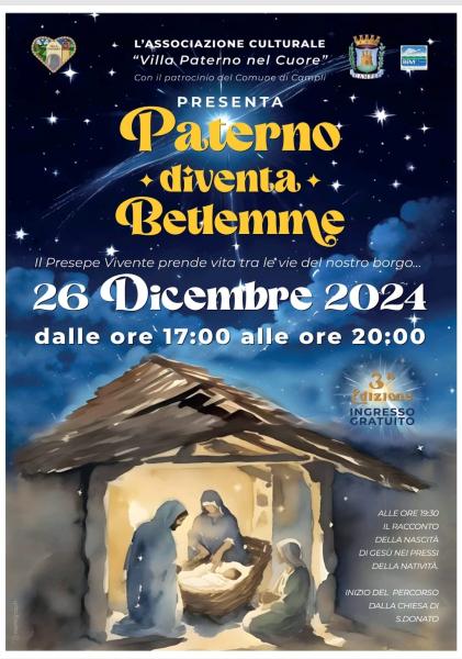 PATERNO DIVENTA BETLEMME - Presepe vivente tra le vie del borgo antico di Paterno - Campli(TE)