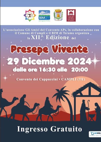 XII edizione del PRESEPE VIVENTE al Convento dei Frati Capuccini